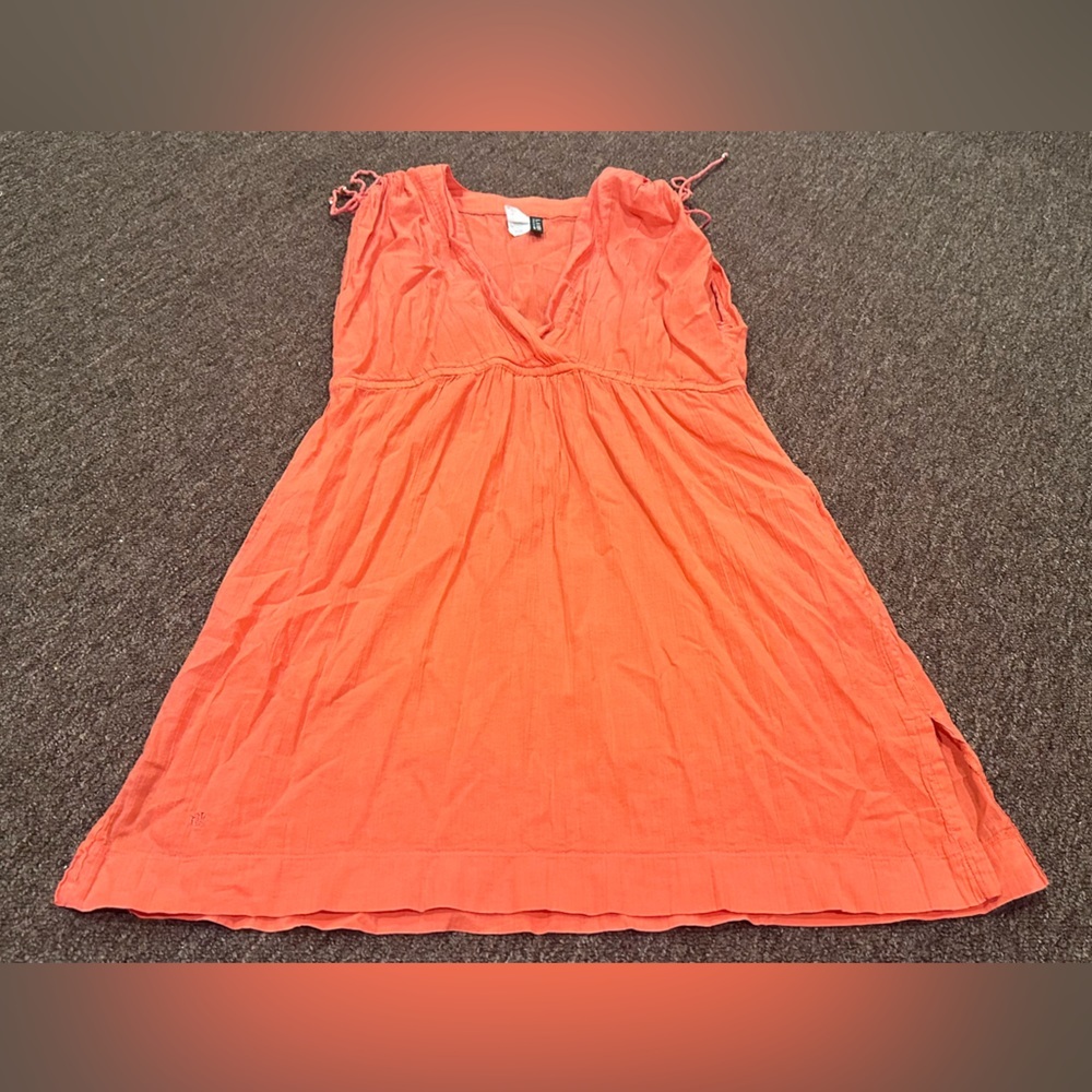 Lauren Ralph Lauren Sundress Womens Medium RLL Beach Solid orange burst Midi